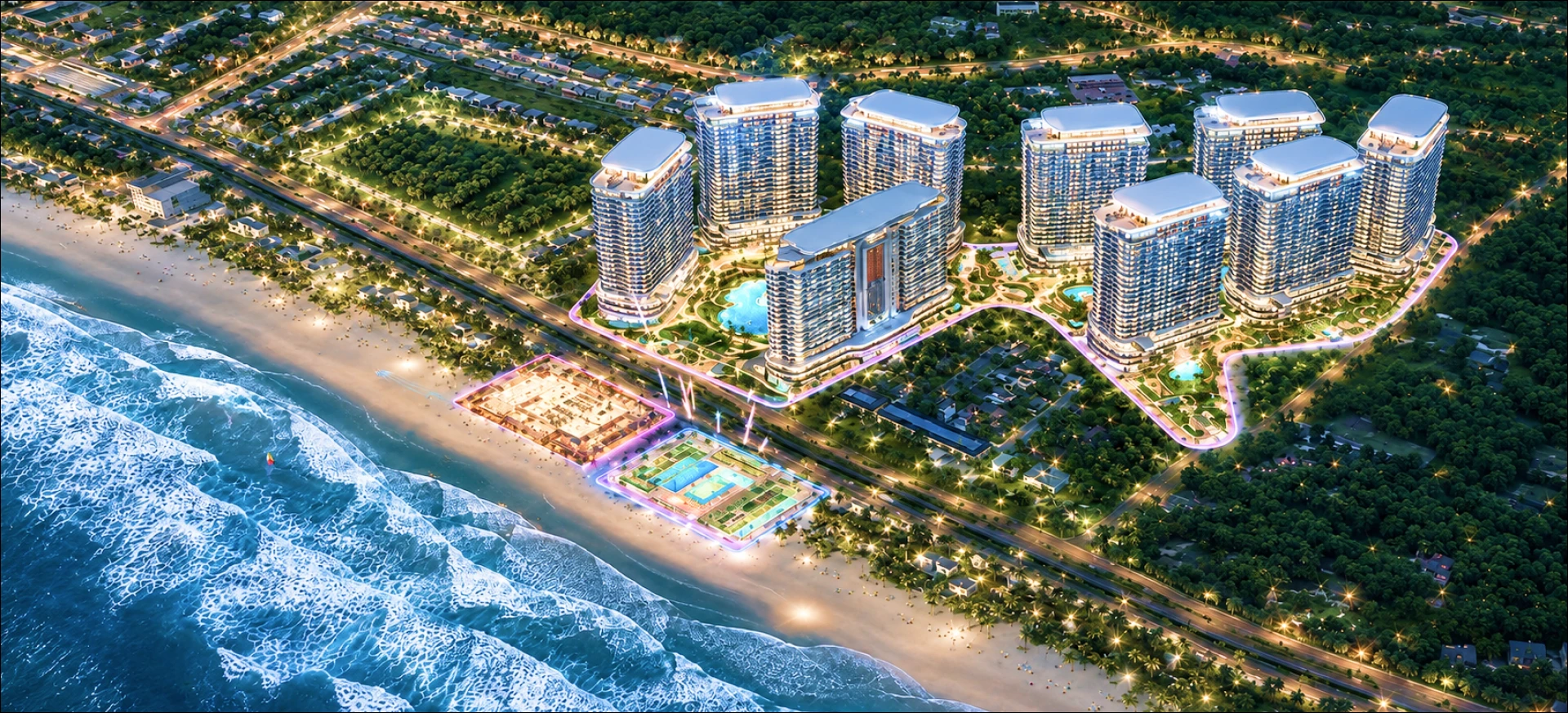 Phối cảnh tổng thể dự án QTopia ven biển Phước Hải